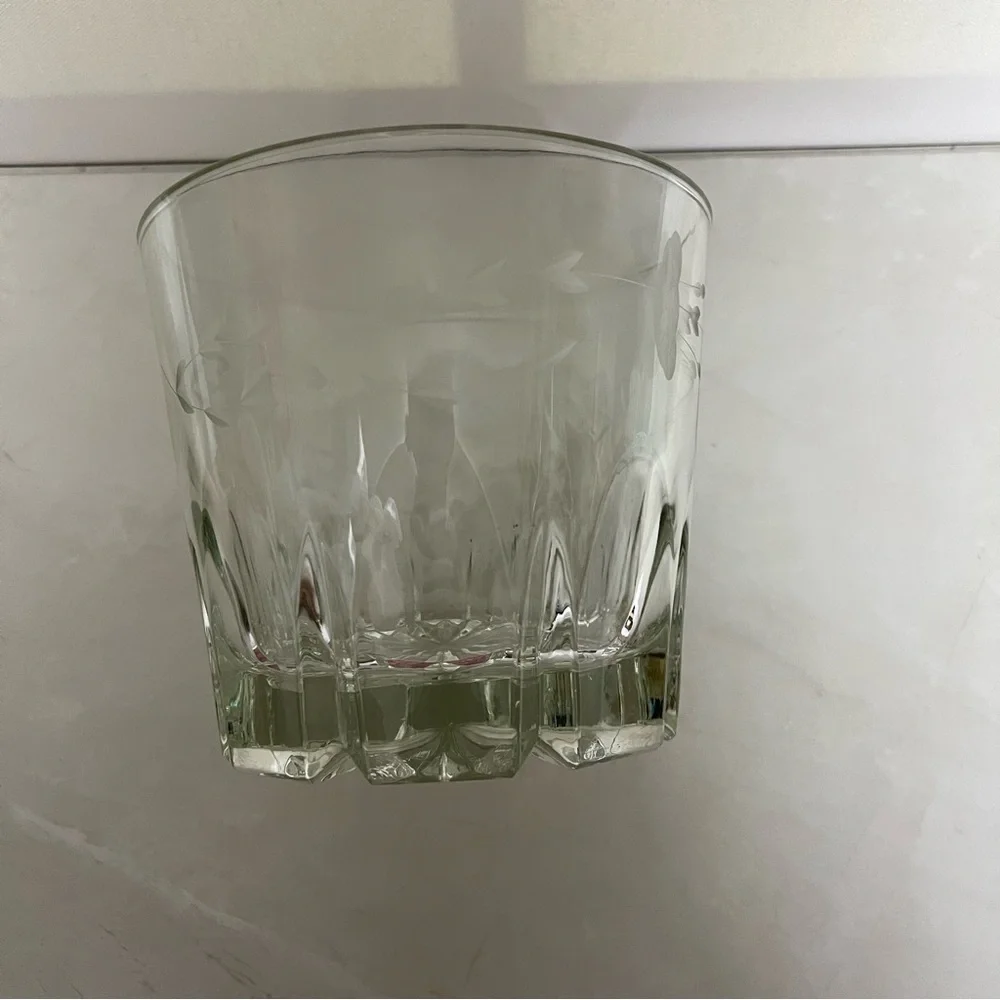 Princess House Heritage Crystal Ice Bucket VTG Etched Glass